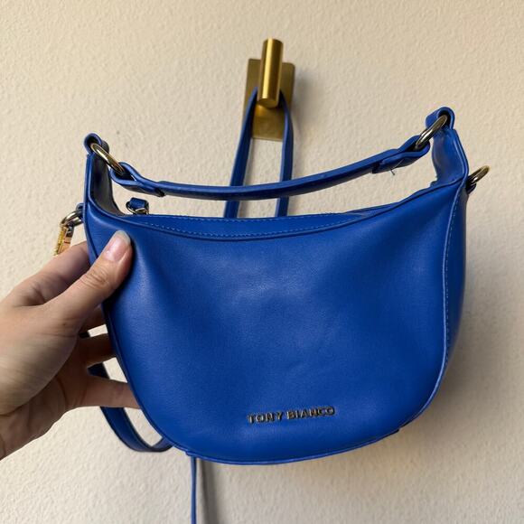 Tony Bianco Handbags - Tony Bianco Royal Blue Crescent Shoulder Bag
